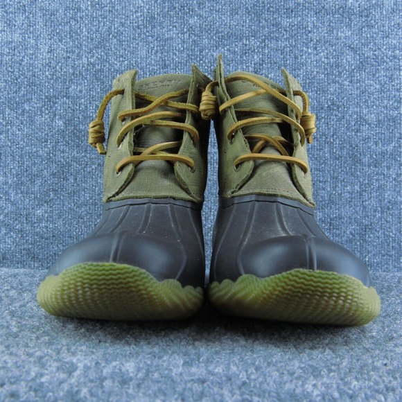 Sperry Brown Duck Boots Women 9 Medium Waterproof Lace Up Rubber Casual - Picture 2 of 10